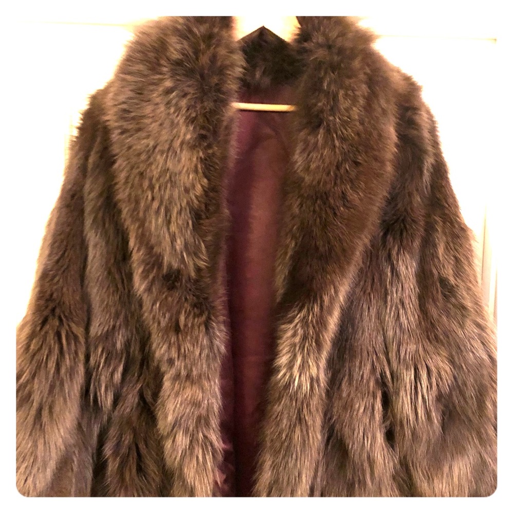 Chocolate Fox fur coat